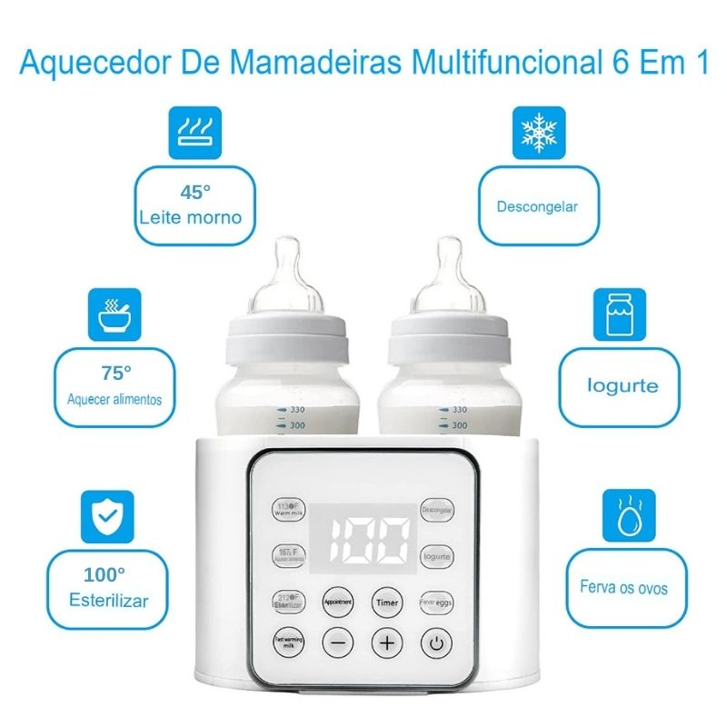 Esterilizador e Aquecedor de Mamadeira Elétrico - Safety